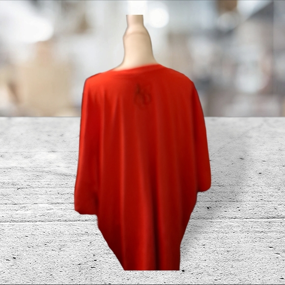 Graphic t-shirt red with black graphics size 5XL - Picture 3 of 6